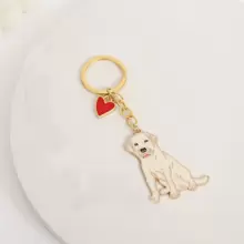 1pc New Metal Golden Retriever Animal Gold/Silver Plated Metal Pendant Keychain, Suitable For Bags, Cars, Unisex, Heart Decor, Halloween, Valentine's Day, School, Animal Car Accessories, Cute Goth, Y2K Style, Christmas Gift Idea, Bag Strap, ID Card Holder, Car Accessories, Bag Charm Gifts For Mother, Father, Graduation, And Teacher - Multicolor - View 10