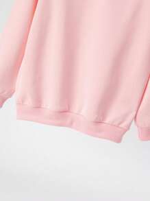 3 件套年轻女孩纯色长袖运动衫年轻女孩女孩春秋季上衣 - 彩色 - 查看 7