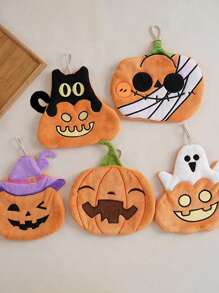1pc Creative Pumpkin Shaped Hand Towel, Hanging Type Decorative Hand Towel For Kitchen, Bathroom, Bedroom, Absorbent & Easy To Clean, Personalized Towel Home Bathroom Decor Fall Decor Back To School Dish Cloths Kitchen Towel - Multicolor - View 4