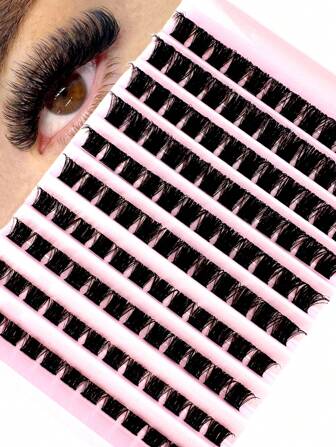 8-16mm D-Curl Fluffiga 3D-segmenterade lösögonfransar DIY Naturliga individuella fransar Makeupverktyg, Mjuka och naturliga, Lättanvända franskluster, individuella fransar