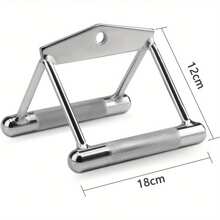 V Handle Double Seated Handles Stainless Steel Stirrup Handle Cable Machine Attachments For Pull Down Rope, Tricep Rope, Straight Bar - Variant1 - View 2
