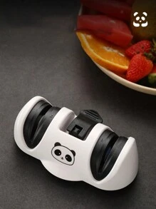 Kitchen Convenient Suction Cup Knife Sharpener, Household White Steel Jade Whetstone Fast Knife Sharpening Tool - White Black - View 13