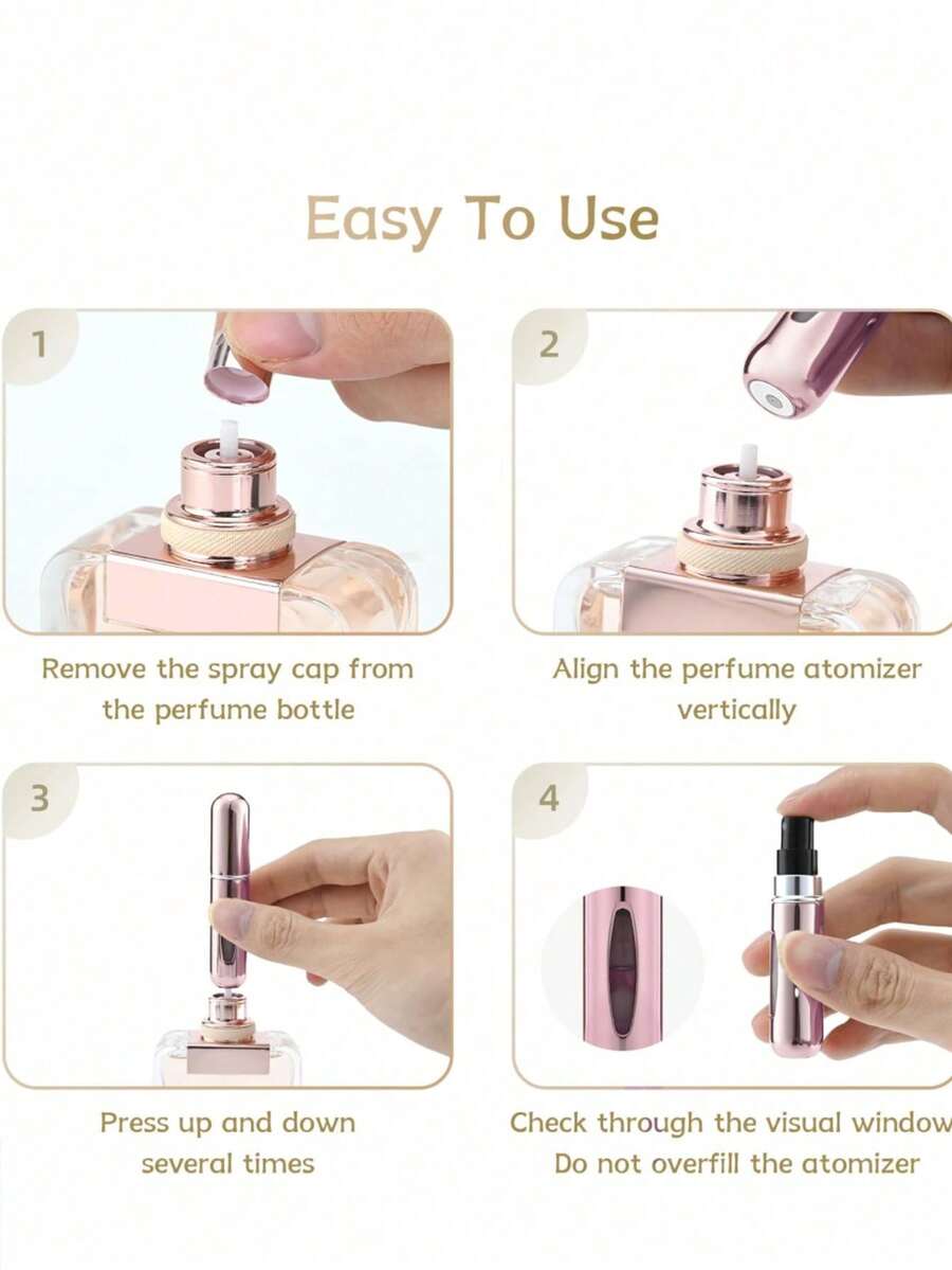 5PCS 5ML Empty Perfume Spray Bottle,Refillable Perfume Atomizer Bottle