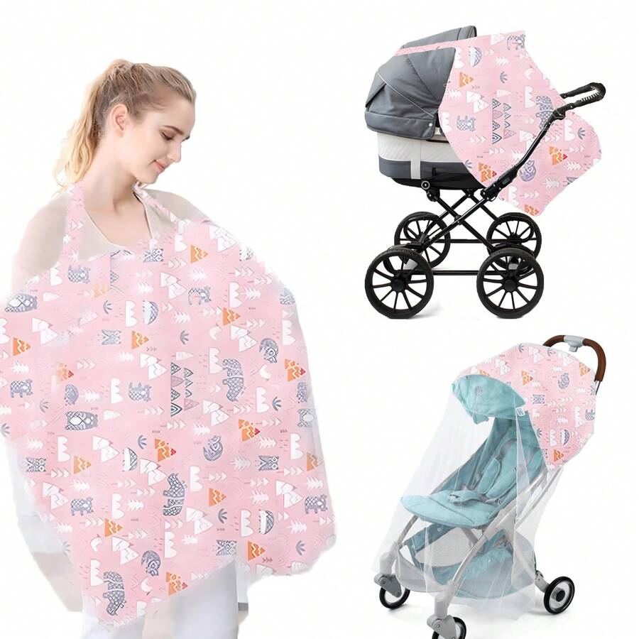 Breastfeeding Blanket, Baby Nursing Blanket And Breastfeeding Scarf, Stroller Cover, Maternity Blanket To Breastfeed Your Baby, Multipurpose Nursing Cover, Cover For Baby Carriers, Seats And Scarf.