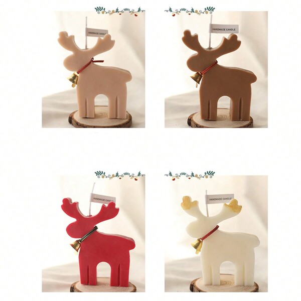 Vela Perfumada de Rena, Decoração Doméstica e Presente, Decorações de Aniversário e Natal, Decoração de Quarto Natal Inverno