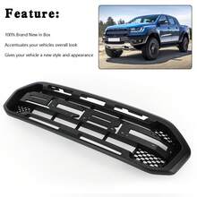 Areyourshop Parrilla de paragolpes delantero estilo raptor negro apto para Foγd Ranger 2019-2023 - Negro - Ver 3