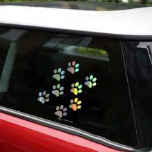 Pegatina con huella de pata, calcomanías para carrocería de auto, pegatinas de rayado personalizadas, pegatinas de huellas para auto - Unitalla - Ver 2