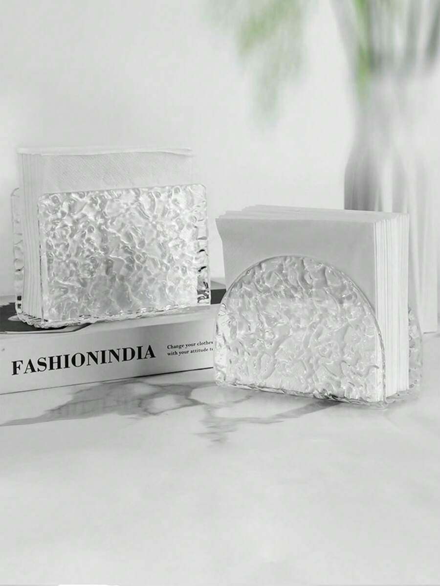 1 件透明亚克力纸巾盒架，创意纸巾分配器，适用于酒吧、咖啡厅桌、餐厅、家居用品、桌子、家居装饰、家居组织和存储、卧室房间装饰、厨房配件、厨房工具、厨房收纳盒、旅行、节日、纸巾盒架、餐巾架、节日家庭聚会、厨房餐桌装饰，适用于家庭厨房卧室客厅餐厅、家居装饰配件、装饰盒、女性婚礼礼物、夏季旅行节日必备品 - 無色 - 查看 1