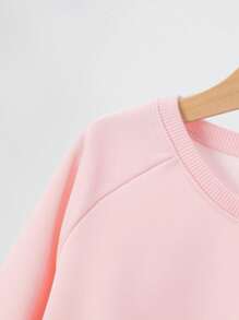 3 件套年轻女孩纯色长袖运动衫年轻女孩女孩春秋季上衣 - 彩色 - 查看 8