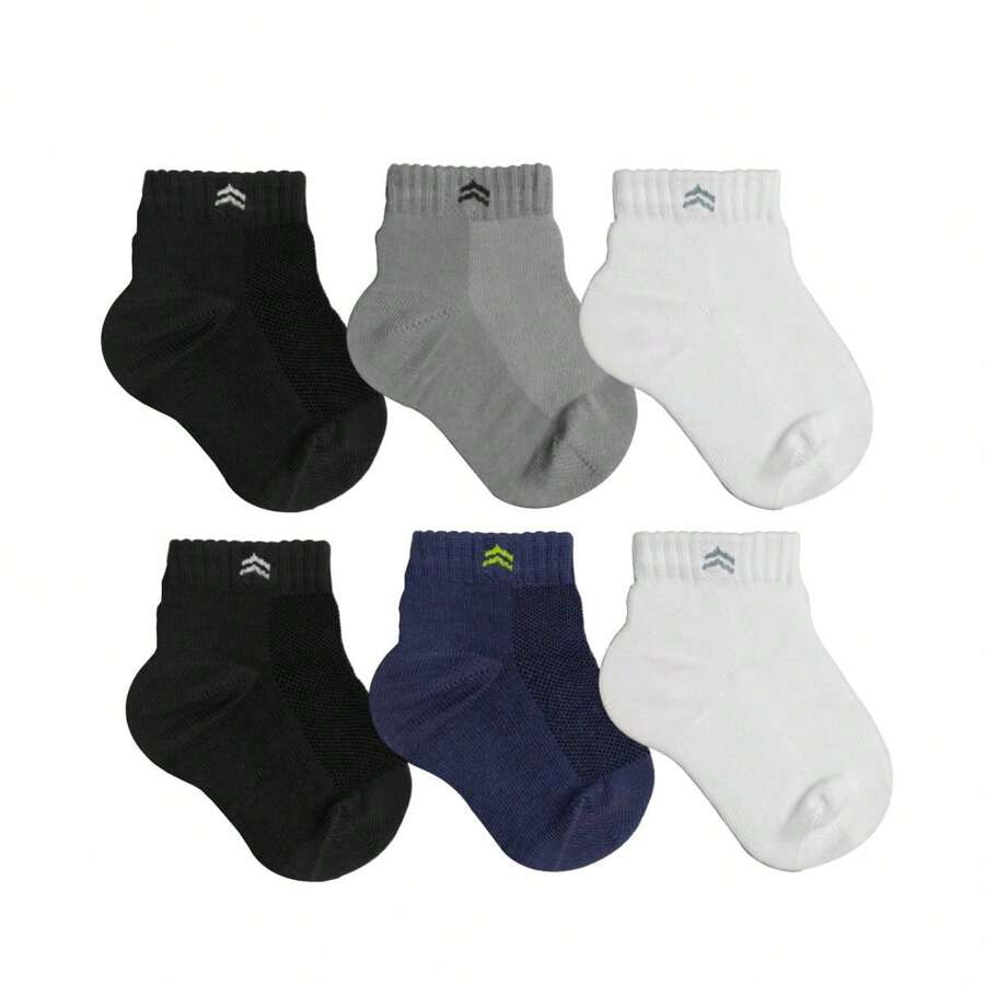 QLC SPORT Kit 6 Pairs Of Baby Up 02025 Cotton Mid-Calf Socks - Nhiều màu - Xem 1
