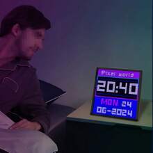 32x32/64x64 LED Pixel Display Night Light - Programmable Pixel Art With APP Control, Creative Animations, Fun Text, Digital Clock, And Gaming Decor - Perfect For Desk/Wall Room Decor, Holidays, And Festive Event - USB Plug In - View 8