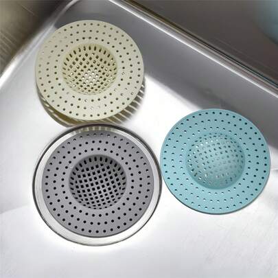 3-Piece Sink Drain Strainer & Hair Catcher - Essential Kitchen And Bathroom Accessory, Durable Plastic Food Waste Stopper Kitchen Items Kitchen Accessories Kitchen Tools