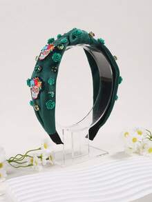 1 件万圣节小丑水钻花女士派对装饰道具 DIY 配饰头饰发饰女士圣诞帽皇冠 - 彩色 - 查看 8