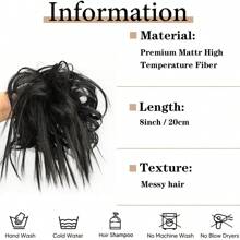 Synthetic High Temperature Resistant Wig Hair Bands Elastic Hair Bands Messy Synthetic Hair Bands Hair Bun Wigs Women's Hair Pieces Wigs