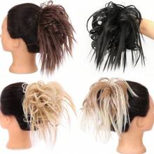 Synthetic High Temperature Resistant Wig Hair Bands Elastic Hair Bands Messy Synthetic Hair Bands Hair Bun Wigs Women's Hair Pieces Wigs