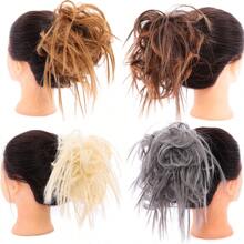 Synthetic High Temperature Resistant Wig Hair Bands Elastic Hair Bands Messy Synthetic Hair Bands Hair Bun Wigs Women's Hair Pieces Wigs