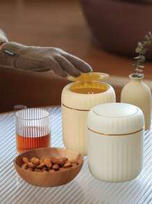 1pc Mini Desktop Push-Type Trash Can, Suitable For Living Room, Dining Table, Car, Bedroom, And Restaurant,Kitchen,Bathroom,Home,Household Supplies - Multicolor - View 3