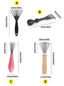 1 Peça Ferramenta de Limpeza de Escova de Cabelo, Limpador de Pente em Forma de Ancinho, Escova Removedora de Sujeira do Cabelo, Cozinha, Banheiro, Casa, Fornecedores de Artigos Domésticos