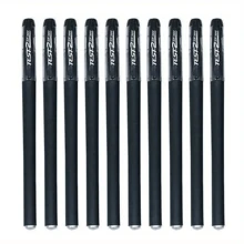 10 pièces/20 pièces Ensemble de stylos à encre gel noir mat, pointe extra fine de 0,5 mm pour une écriture en douceur, résistant aux bavures, avec clip de poche pour le bureau et les fournitures scolaires