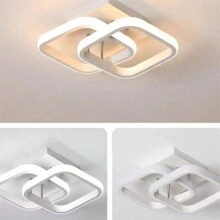 24 厘米/9.4 英寸直径 220V 小方形 LED 吸顶灯，金色/黑色/白色现代 LED 吸顶灯适用于走廊、卧室、厨房、客厅、书房，3000K 暖光/6500K 冷白光 - 吸頂燈1 - 查看 1