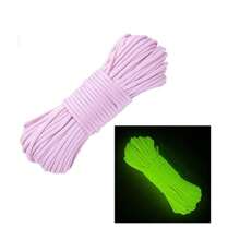 10/100m/Pieza Cordón multicolor arcoíris de 7 hebras que brilla en la oscuridad de 4mm, adecuado para uso múltiple al aire libre, emergencia de supervivencia, cuerda de paracaídas, trenzado de pulseras, camping, picnic, tendedero, correa para mascotas, duradero hilo DIY