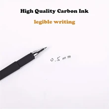 10 pièces/20 pièces Ensemble de stylos à encre gel noir mat, pointe extra fine de 0,5 mm pour une écriture en douceur, résistant aux bavures, avec clip de poche pour le bureau et les fournitures scolaires