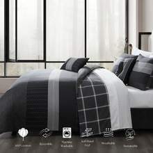 Bebejan Kyle Black 5 Piece Reversible Comforter Set - màu đen - Xem 2