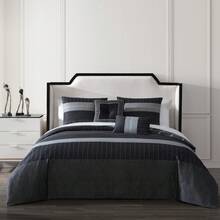 Bebejan Kyle Black 5 Piece Reversible Comforter Set - màu đen - Xem 1