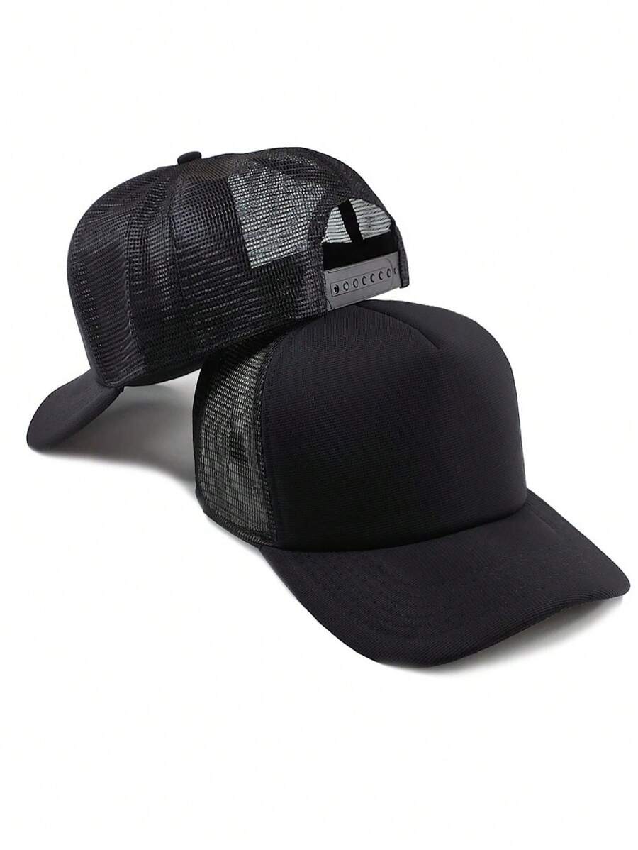 Men's Casual Baseball Cap For Summer Sun Protection - Black - View 1