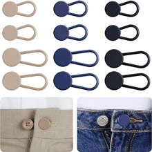 12 botones de expansión para extender el cuello de los jeans, botón de expansión instantánea sin costuras para la cintura de los pantalones, cinturón de expansión de cintura de pantalones para hombres y mujeres