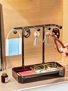 Entryway Key Holder Organizer, Home Decor, Vanity Tray, Jewelry & Perfume Display Stand - Multicolor - View 4