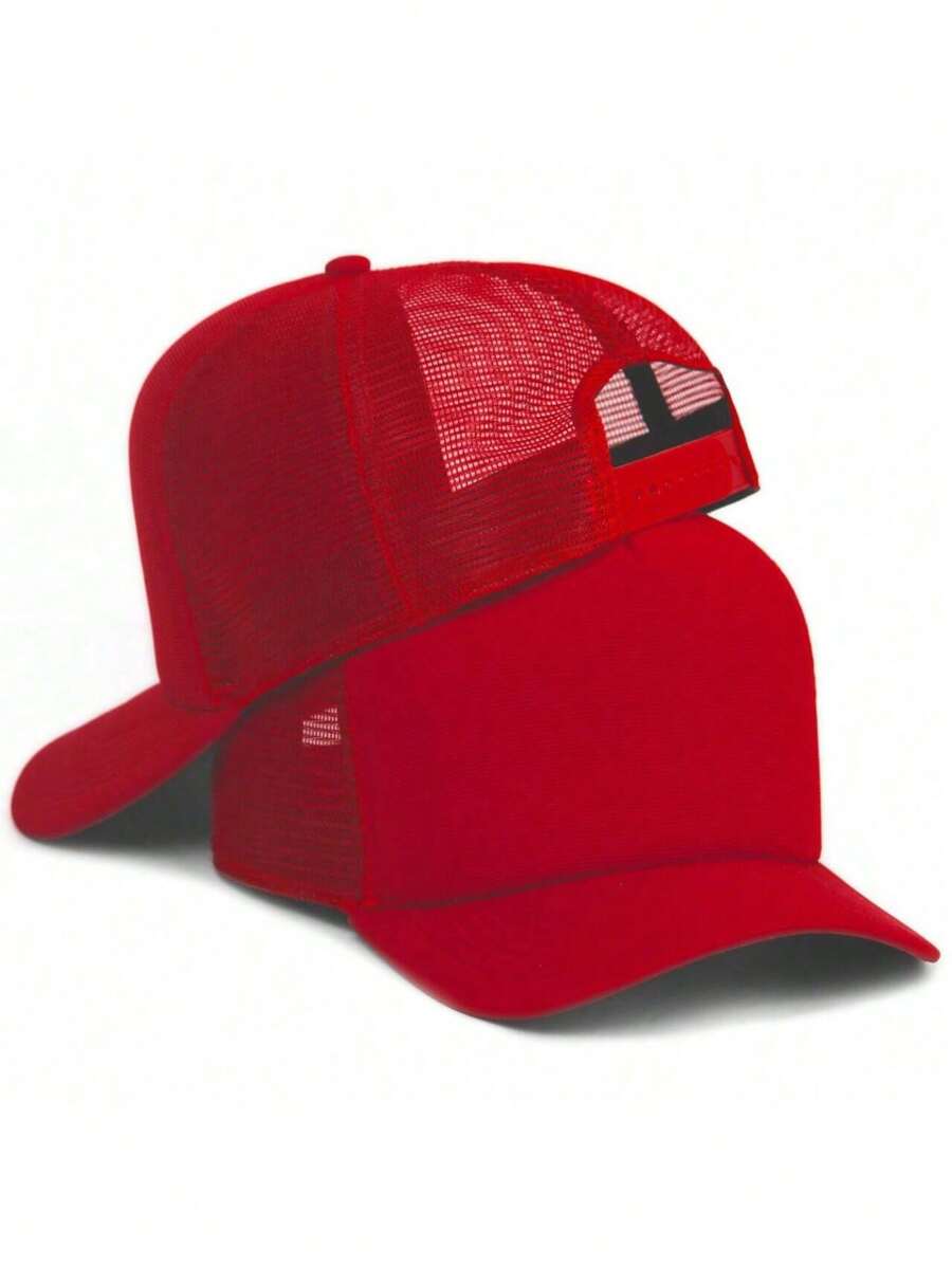 Men's Casual Baseball Cap For Summer Sun Protection - Red - View 1