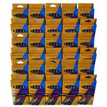 30 Boxes With 6 Colored Crayons Economical Crayons Wholesale Parties Birthdays - Yellow - View 1