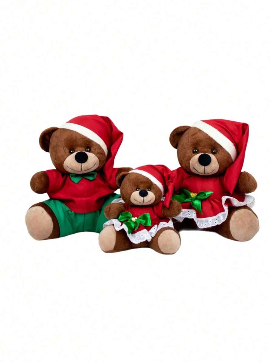 Largest Christmas Teddy Bear Trio Daughter Shorts/Shirt And Dress By Lese - Christmas Party Gifts And Decorations 18/22/262 - 棕色毛絨 - 查看 1