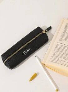 1pc Customized Minimalist Portable Pencil Case & Glasses Bag - Multicolor - View 6