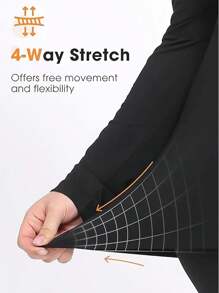 2 件女士黑色保暖内衣套装户外防寒保暖打底衫家居弹力舒适睡衣秋冬季礼物