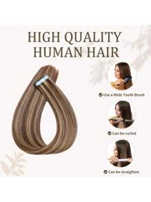 Extensiones de cabello humano con cinta adhesiva, 20 piezas/paquete/30g, cabello recto Remy invisible, extensiones de cabello con cinta adhesiva adecuadas para todas las personas de 10 a 24 pulgadas