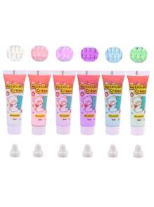 6件/套 男女通用 15克 仿奶油色树脂工艺品，可用于DIY发夹、手机壳、文具收纳盒等，适合日常夏季和学校使用。 - 彩色 - 查看 18