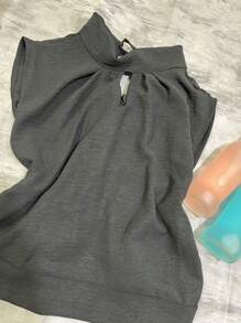 Blouse With Summer Sleeves - màu đen - Xem 2