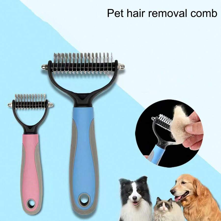 1 chiếc lược chải lông và dụng cụ loại bỏ lông rụng hiệu quả cho chó và mèo, giảm rụng lông và thúc đẩy bộ lông khỏe mạnh, lược chải lông chuyên nghiệp cho thú cưng