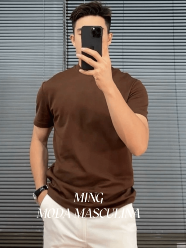 *"Clássico'' Camiseta Manga Curta Lisa 100% Algodão Básica P-G3