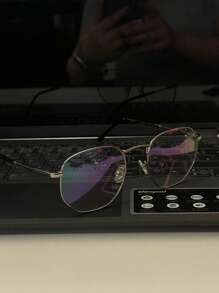 Unisex 2 In 1 Clip-On Hexagonal Glasses Frame Polarized Lens - 淺灰色 - 查看 6