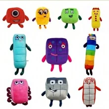 1 件全新 Numberblocks 数字积木毛绒玩偶，颜色随机，根据实际产品发货 - 彩色 - 查看 2