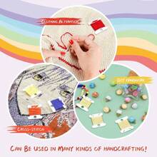 50pcs Embroidery Floss Bobbins, Embroidery Floss Storage Bag, Plastic Floss Cards For Embroidery Thread Organizers And Sewing Storage - White - View 6