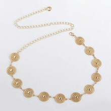 1-Pack Metal Hollow Small Circle Waist Chain, Suitable For Jeans Dress Decoration, Women's Daily Outdoor Casual Wear Summer, School