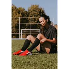 Uzze Sport Campo Impactor Football Boots Adult Youth Lawn Sewn Lock Football New + Socks + Watch - Đỏ và trắng - Xem 3