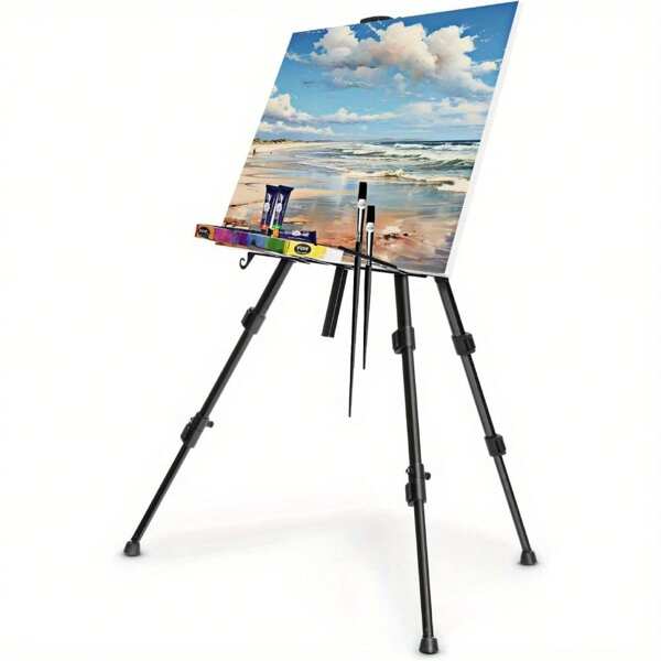 Aluminium Staffelei 50-167cm, Atelierstaffelei Verstellbare Standstaffelei Feldstaffelei, Mit Tasche