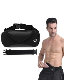 Running Waist Bag Waterproof Sports Cell Phone Holder Fitness Men Women Money Belt - 紫色 - 查看 6