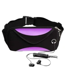Running Waist Bag Waterproof Sports Cell Phone Holder Fitness Men Women Money Belt - 紫色 - 查看 1
