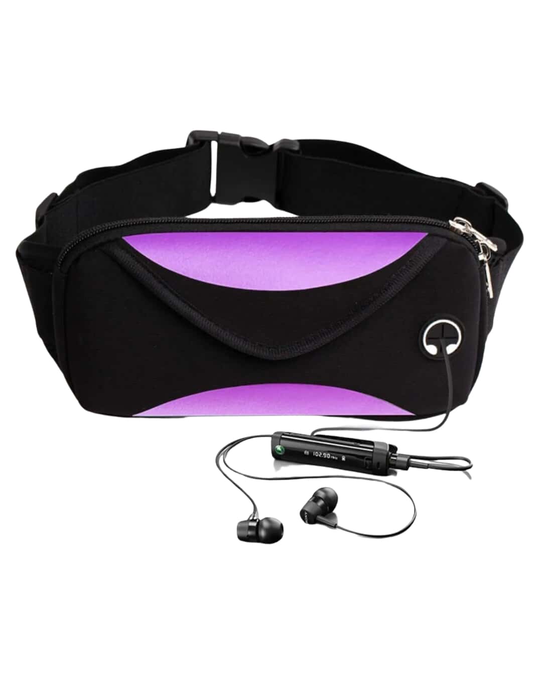 Running Waist Bag Waterproof Sports Cell Phone Holder Fitness Men Women Money Belt - 紫色 - 查看 1
